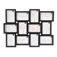 Porta?retratos preto para 12 fotos 10 x 15 cm