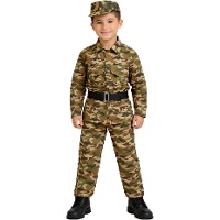 Fato de soldado camuflado para crianças