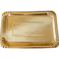 Bandeja dourada 38 x 31 cm - 50 unidades