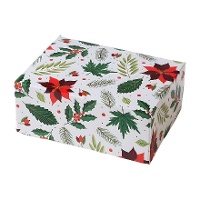 Caixa para doces de flor de Natal de 18 x 13,5 x 7,5 cm - Decora