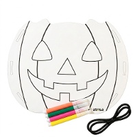 Cesta para colorir de abóbora de 20 x 15 cm