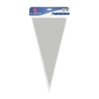 Bolsa transparente em forma de cone 38 x 19 cm - 10 unidades