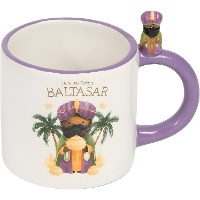 Caneca de 414 ml do Rei Mago Baltasar com figura