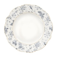 Prato de 20,4 cm design Versalles com borda dourada