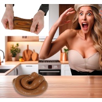 Fezes de brincadeira viscosas - 11 cm