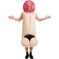 Fato de pénis peludo para adultos