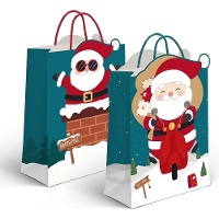 Saco de presente 45 x 33 x 10 cm com Pai Natal - 1 unidade