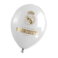 Balões de látex do Real Madrid de Parabéns madridista - 6 unidades