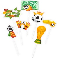 Topper para bolo de Futebol gol - 7 unidades