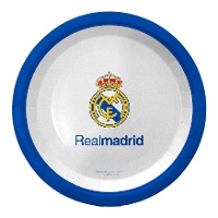 Prato do Real Madrid branco de 18 cm - 8 unidades