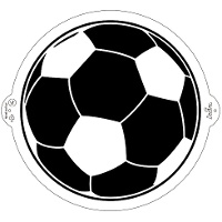 Estêncil de bola de futebol 25 cm - Decorar