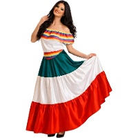 Fato de mariachi branco para mulher