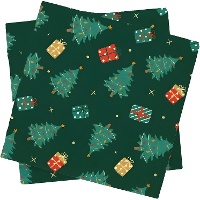 Guardanapos de 16,5 x 16,5 cm com árvores de Natal - 20 unidades