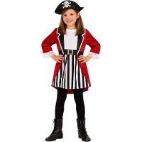 Fato de pirata corsário inglês para menina