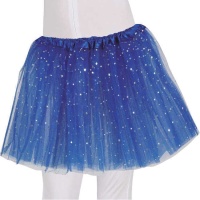 Saia tutu com brilhantes e estrelas - 30 cm