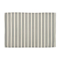 Individual para mesa 45 x 30 cm listrado azul e bege