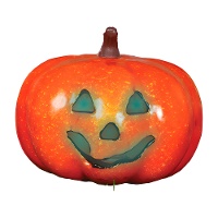 Abóbora de Halloween com luz 16 cm