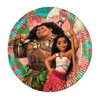 Pratos de Vaiana de 20 cm - 8 unidades