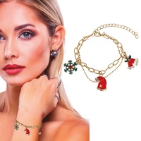 Pulseira de figuras natalinas - 1 unidade