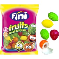 Pastilha elástica em forma de fruta - Fini Bubble gum fruits - 90 gr