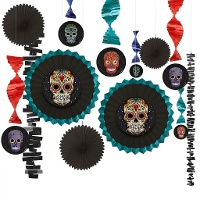 Pingentes decorativos do Dia dos Mortos - 13 unid.