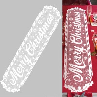 Caminho de mesa Merry Christmas calado de 3 x 0,28 m