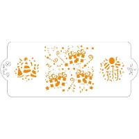 Estêncil de festa 25 x 10 cm - Decorar
