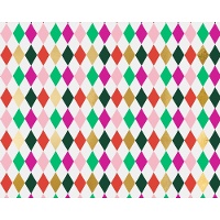 Papel de presente com losangos coloridos de 2 x 0,70 m - 1 unidade
