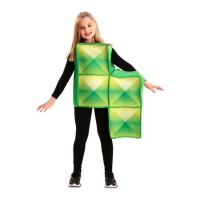 Fato de Tetris Verde para crianças