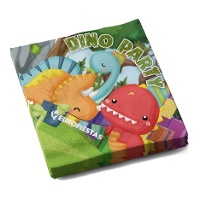 Guardanapos de coleção Dino Party de 16,5 x 16,5 cm - 12 unidades