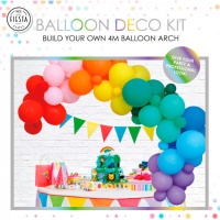 Guirlanda de balões arco-íris 4m - Wefiesta - 81 unidades