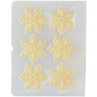 Figuras de chocolate branco de flocos de neve - 6 unidades
