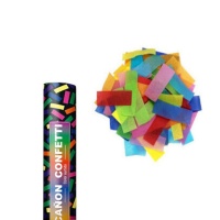 Canhão de confettis de papel multicolorido de 50 cm