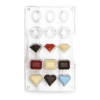Molde de gemas de chocolate 20 x 12 cm - Decora - 15 cavidades