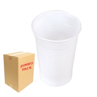 Copos de plástico branco 220 ml - 3000 unidades