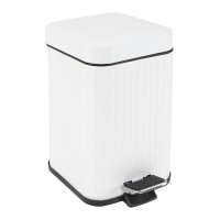 Contentor de casa de banho 3 L quadrado branco