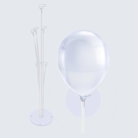 Centro de mesa de balões para 7 varas de balões transparentes de 70 cm