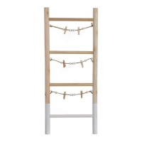 Moldura de corda Escada com pinças 25,5 x 60 cm - DCasa