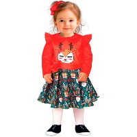 Vestido de Natal com rena para bebê