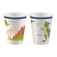 Copos de Dinossauro pré-histórico de 250 ml - 8 unidades