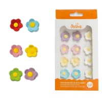 Figuras de açúcar de flores - Decora - 15 unidades