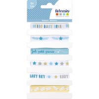 Fita de algodão estampada de 1 cm Baby Boy - Artemio - 6 pcs.