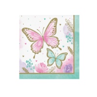Guardanapos Butterfly Shimmer 16,5 x 16,5 - 16 pcs.