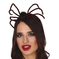 Diadema de aranha com patas vermelhas