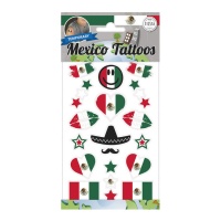 Tatuagens temporárias México sortidas - 1 folha