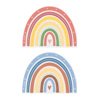 Guardanapos com as cores do arco-íris 33 x 33 cm - 20 unidades