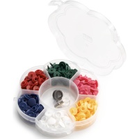 Fechos de pressão 0,9 cm com floreira - Prym - 72 pares