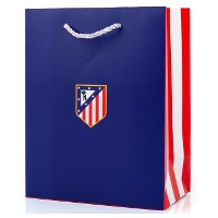Sacola de presente azul do Atlético de Madrid 32 x 26 x 12 cm