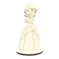 Figura de madeira de uma rapariga da comunhão 22 x 9,5 cm - Artis decor