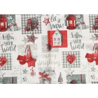 Toalha de mesa 2,00 x 1,50 m em tecido de Natal verde